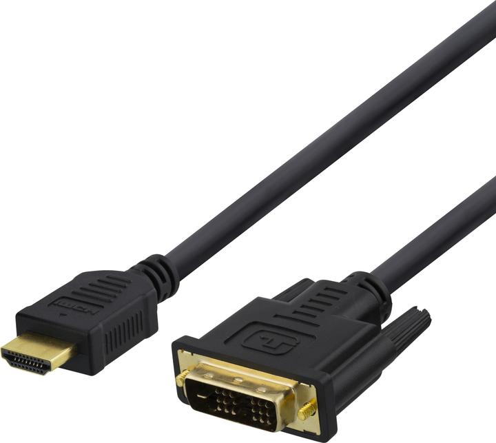 Immagine prodotto Deltaco Cavo da HDMI a DVI 3m Full HD svart (3 m, HDMI)