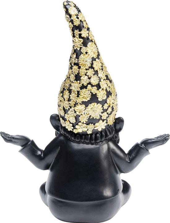 Produktbild Kare Design Deko Figur Zwerg Meditation Schwarz Gold 19 (12.5 x 18 x 22 cm)