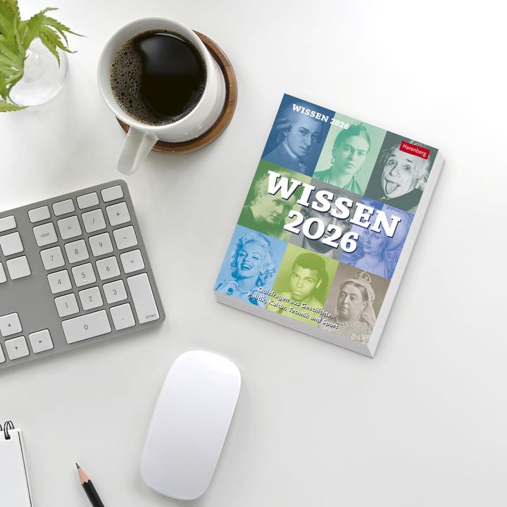 Image du produit Harenberg Wissen Tagesabreisskalender 2026 - Quizfragen aus Geschichte, Politik, Kultur, Technik und Spor (11 x 14 cm, Allemand)