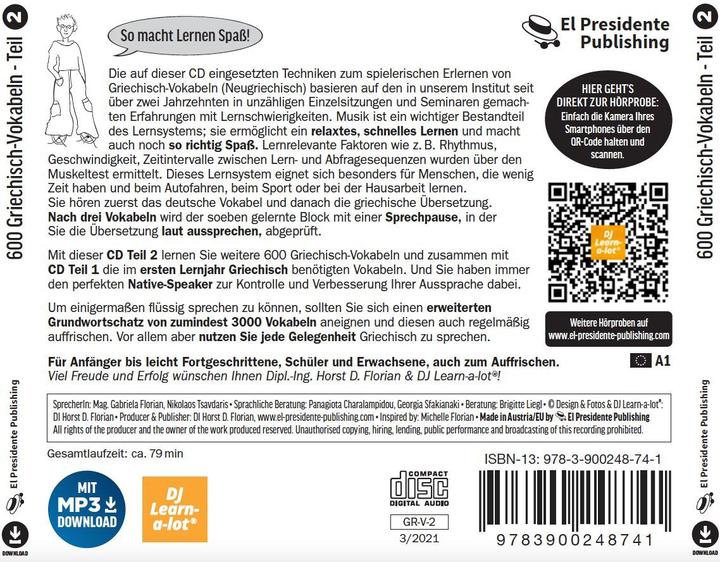 Actual product image 600 Griechisch-Vokabeln.A1.2.CD.GR-V-2 (Greek, Horst D. Florian, 2020)