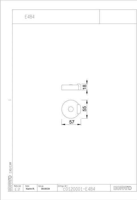 Produktbild Hoppe Bodentürstopper E484 m.Schrauben u.Dübel F69 Edelstahl matt (1 Stück)