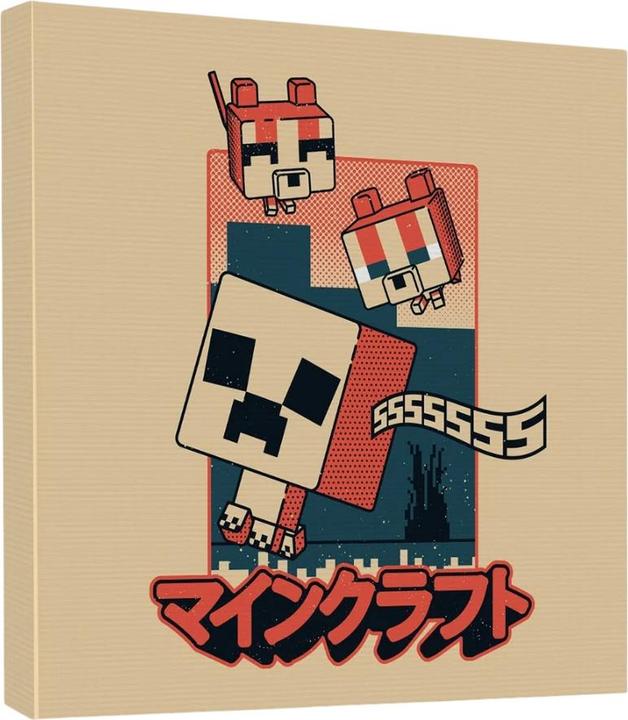 Produktbild Minecraft Leinwanddruck Creeper & Cats (30 x 30 cm)