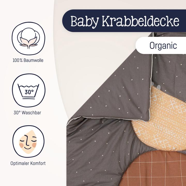 Actual product image Julius Zöllner Organic Turtles 95 x 135 cm Toddler Blanket
