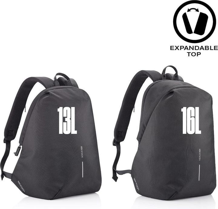 Actual product image XD Design Bobby Soft Backpack Casual Backpack Black Polyethylene Terephthalate (13 l)