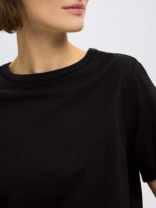Actual product image Selected Femme 100% Baumwoll T-Shirt mit Rundhalsausschnitt (M)