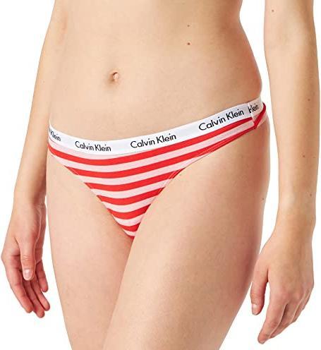 Produktbild Calvin Klein Damen Thong Tanga, Rainer Stripe Pink Shell, 36 (13)