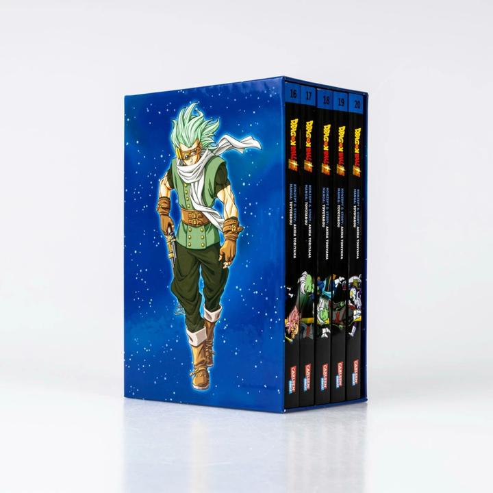 Immagine prodotto Dragon Ball Super, Bände 16-20 im Sammelschuber (Tedesco, Toyotarou, Akira Toriyama (Storia originale), Cordelia Suzuki, 2024)