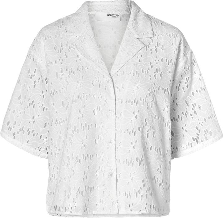 Image du produit Selected Femme Broderie Anglaise Chemise à manches courtes (42)