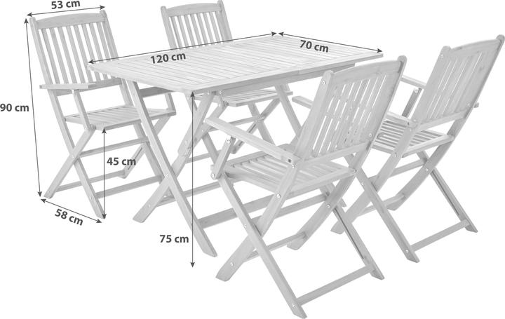 Image du produit Lipo Borkum Acacia 5 pièces (120 cm)