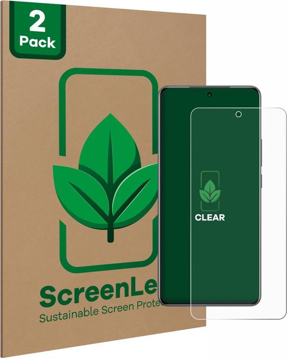 Actual product image ScreenLeaf Screen Protector sustainable Screen Protection, clear, anti-scratch (2 Piece, Oppo Neo 7)