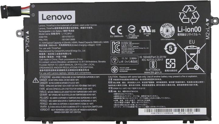 Immagine prodotto Lenovo Batteria 3 celle interna 45Wh LiIon (3 Celle, 4120 mAh)