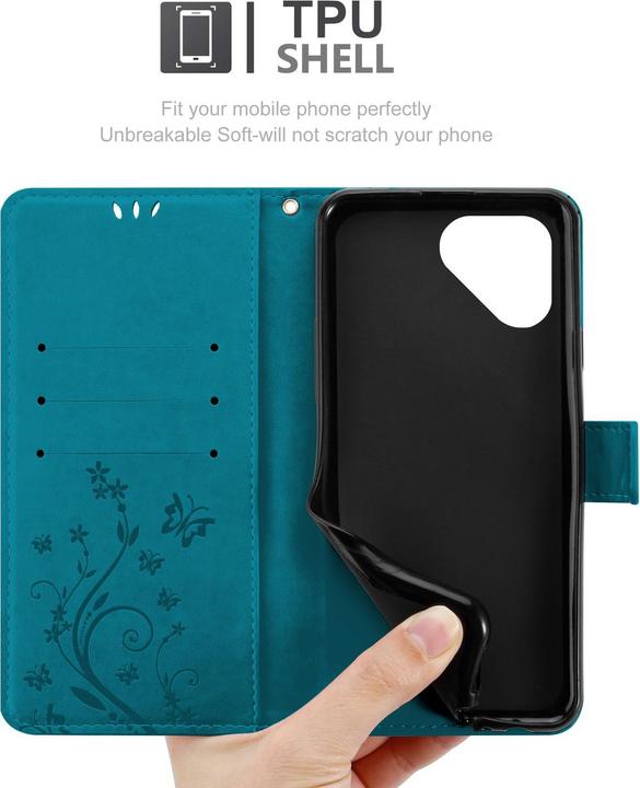 Produktbild Cadorabo Hülle für Fairphone 5 mit Blumen Muster (Fairphone 5)