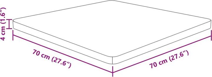 Produktbild VidaXL Isabel (70 x 70 x 4 cm)