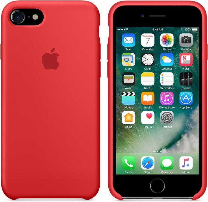 Actual product image Apple Silicone Case (PRODUCT)RED (Apple iPhone 7)
