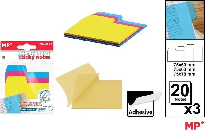 Main paper Selbstklebende Indexzettel 3x20 Stk