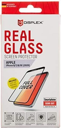Actual product image Displex Real Glass, Full Cover Panzerglas (1 Piece, Apple iPhone 6, Apple iPhone 7, Apple iPhone 8, Apple iPhone SE (2nd Gen), Apple iPhone SE (3rd Gen))