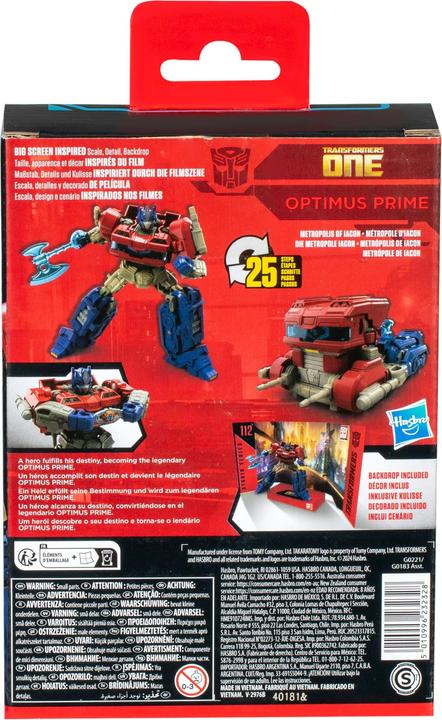 Image du produit Hasbro Transformers One Studio Series Deluxe Class Figurine Optimus Prime 11 cm