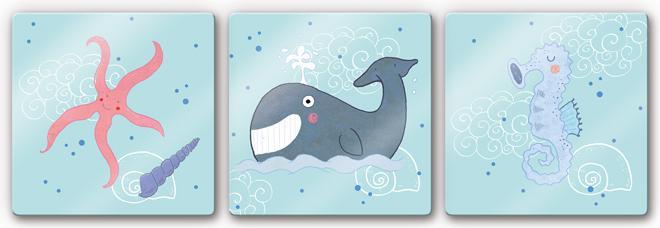 Produktbild Trenddeko Loske - Am Strand (3-teilig) (30 x 30 cm)
