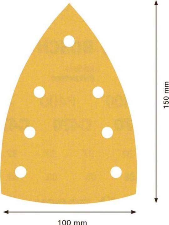 Produktbild Bosch Professional Zubehör EXPERT C470 Schleifpapier mit 7 Löchern für Multischleifer, 100 x 150 mm, G 400, 10-tlg. (400)