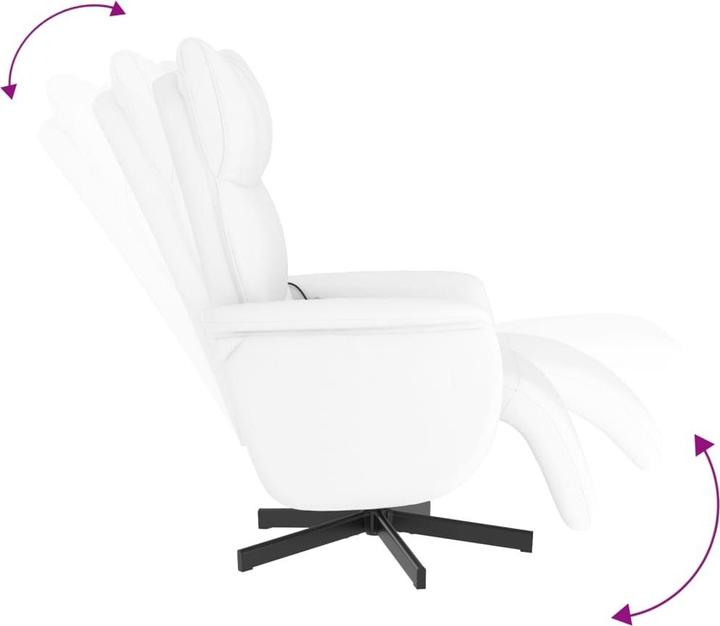 Image du produit VidaXL Fauteuil de massage avec repose-pieds Blanc Similicuir,Couleur