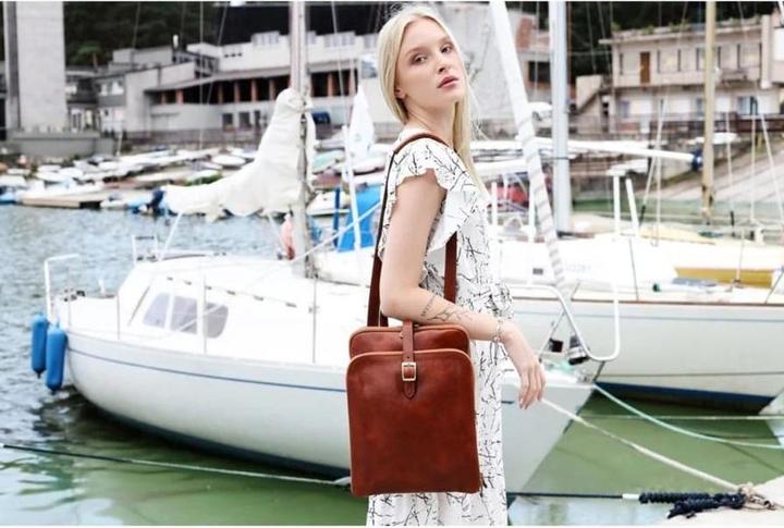 Produktbild Only-Bags.Store Damen Lederrucksack, Cabrio Tasche