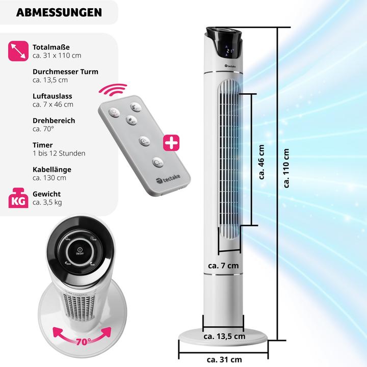 Produktbild tectake Turmventilator (50 dB)