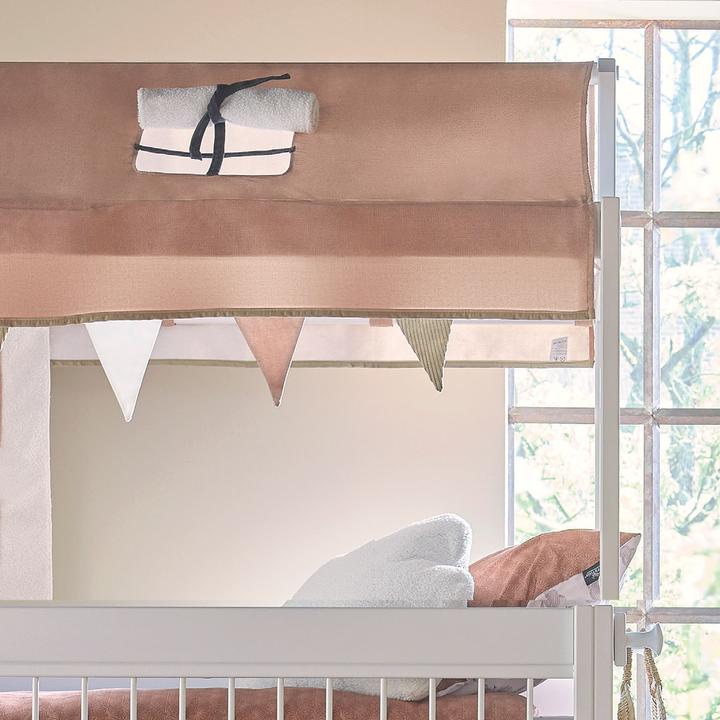Actual product image Lifetime Kidsrooms 4 in 1 half-high bed with fabric canopy, Happy Rabbit with standard slatted frame
