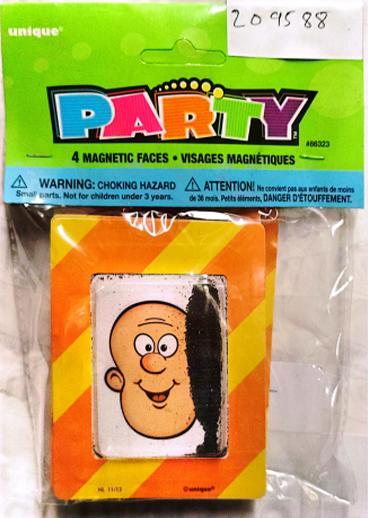 Immagine prodotto Unique Party Facce Magnetiche Bomboniera per Feste Misura Confezione 4