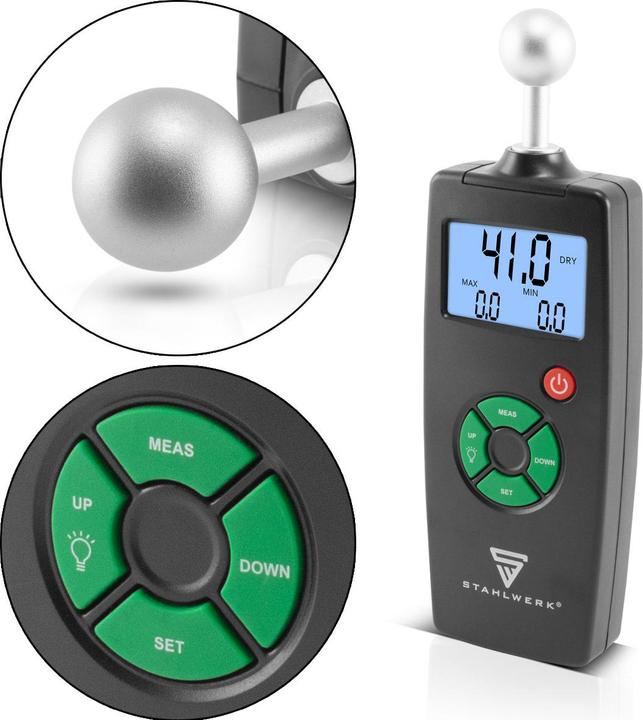 Actual product image Stahlwerk Professional moisture meter FM-100 ST with 40 mm measuring depth