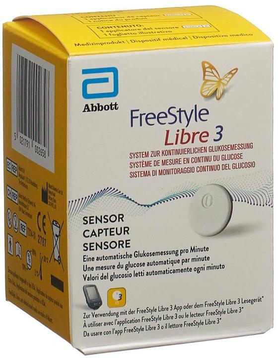 Actual product image Abbott Freestyle Libre 3 Sensor (Glucose monitors)