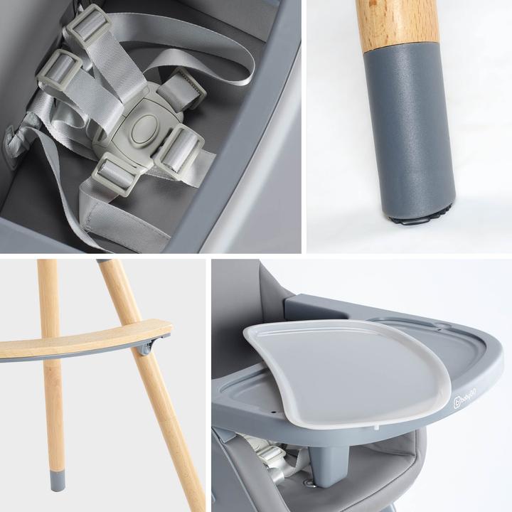 Produktbild BabyGo Hochstuhl Skandi grau (Hochstuhl)