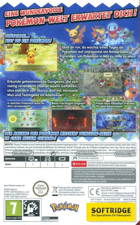 Image du produit Nintendo Pokémon Donjon Mystère : Équipe de Secours DX (Switch, DE)