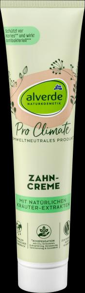 Produktbild dm alverde Pro Climate Zahncreme mit natürlichen Kräuter-Extrakten