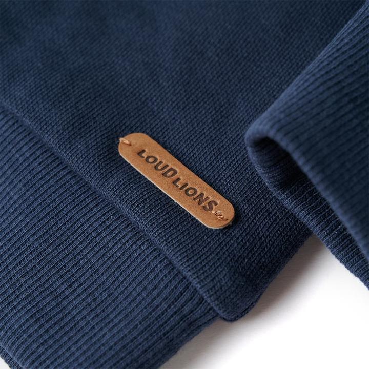 Actual product image VidaXL Children's sweatshirt navy blue melange 116,Material: 92 (116)