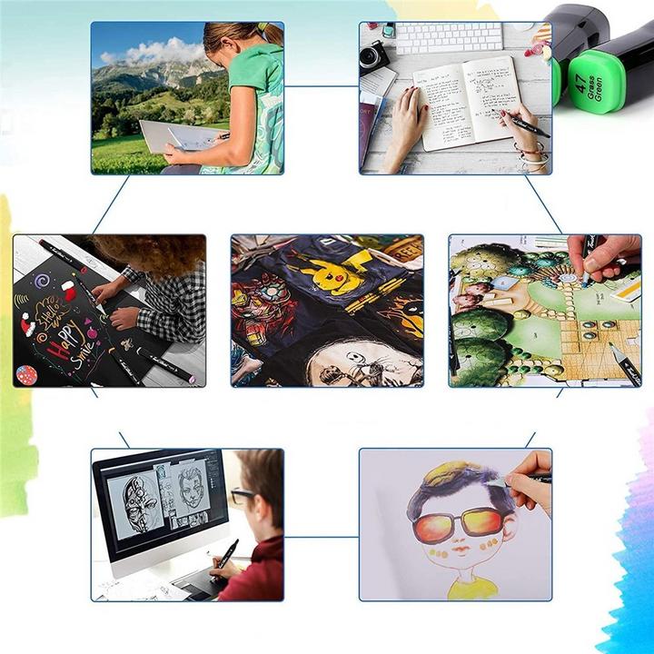 Actual product image I Am Creative Waterproof acrylic felt-tip pens (Colored, 7 mm, 168 x)