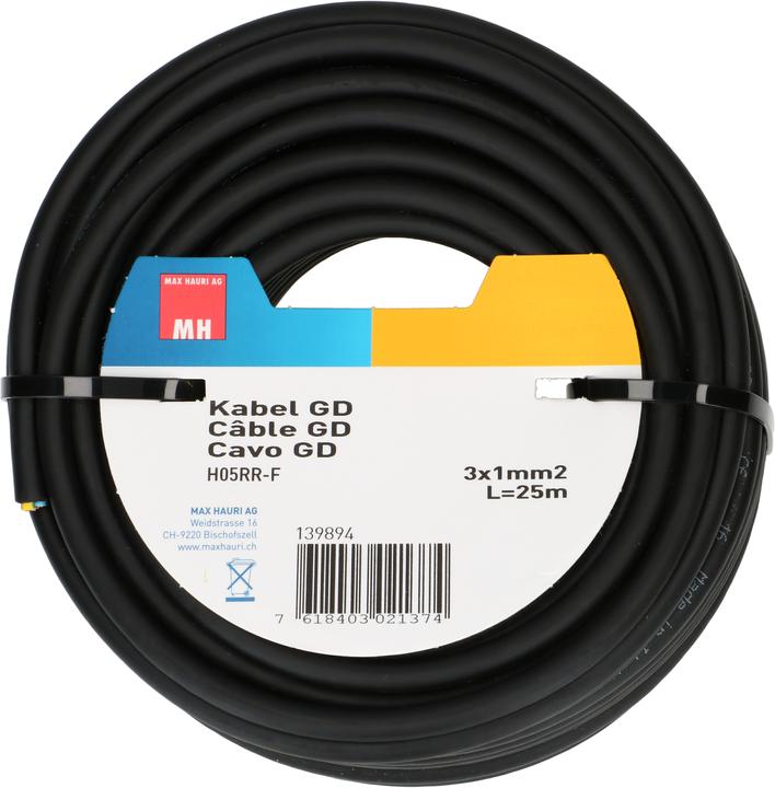 Image du produit Max Hauri Câble GD H05RR-F3G1.0 25m (25 m)