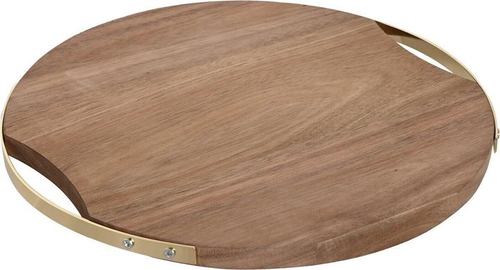 Produktbild Esprit Schneidebrett Home Gold natürlich Metall Akazienholz 32,3 x 31,3 x 1,4 cm