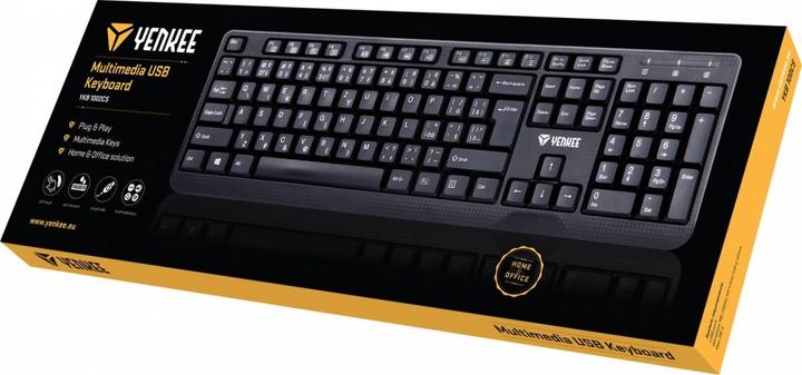 Immagine prodotto Yenkee Tastiera 1002CS con cavo Nero CZ + SK (YKB 1002CS) (DE, Cablato)