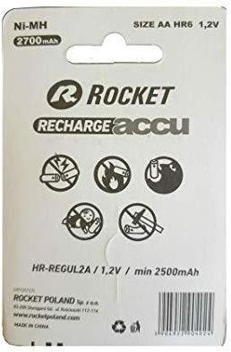 Immagine prodotto Rocket Batteria Accu 2700mAh AA, 4 pezzi. (4 pz., AA, 2700 mAh)