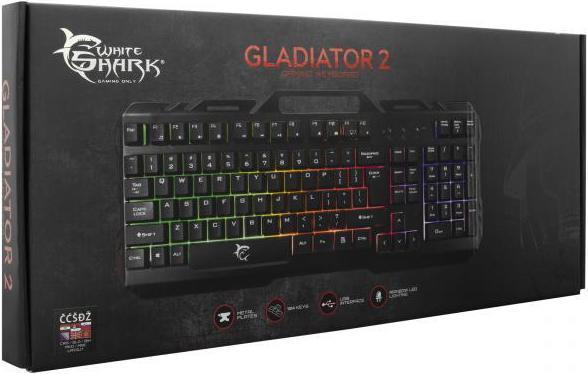 Produktbild Membrane Gaming Keyboard Shark Gladiator 2, LED Rainbow backlight, US layout (Eng. Int., Kabelgebunden)