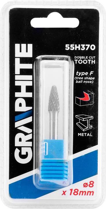 Actual product image Graphite HM TYPE F METAL TIP 8 X 18 MM, BOOT 6 X 45 MM 55H370