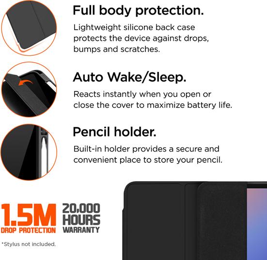 Image du produit Eiger Folio-Case mit Stylus-Halterung schwarz Storm 250m Stylus Case Black (Galaxy Tab S9+, Galaxy Tab S9 FE+, Galaxy Tab S10+)