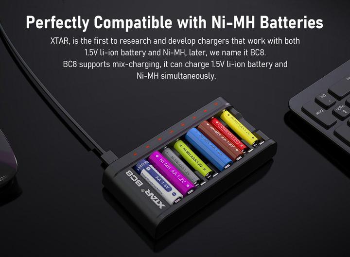 Immagine prodotto Xtar BC8 (1 pz., AAA, Caricabatterie senza batteria)