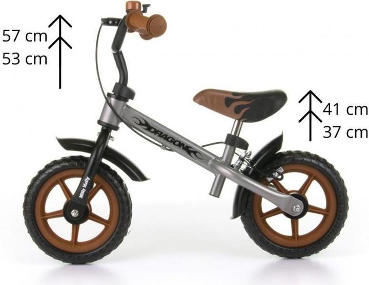 Produktbild Mally Balance bike Milly Dragon with brakes Classic (10")