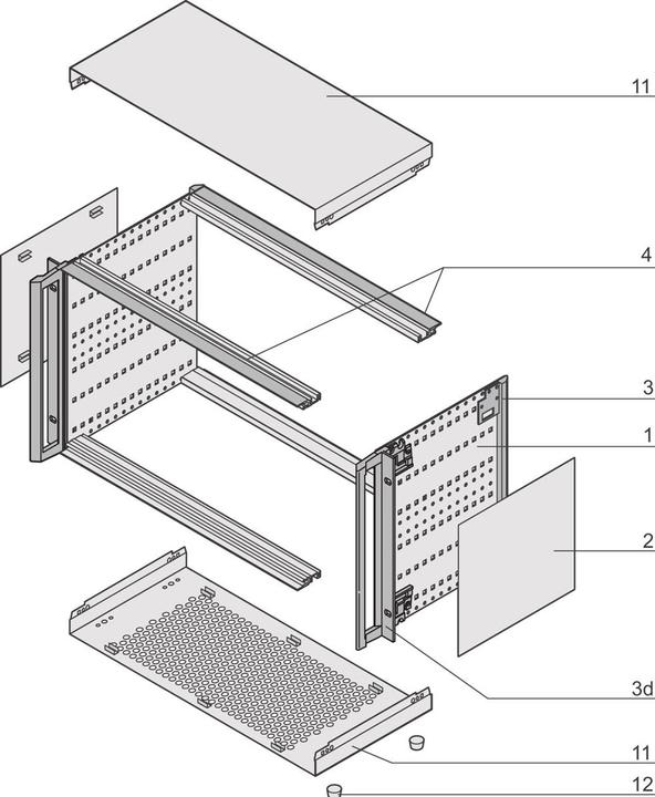 Produktbild Schroff RAT.AIR WI GR 3/4HE 84TE 255T (84 HE, 19 Zoll Rack)