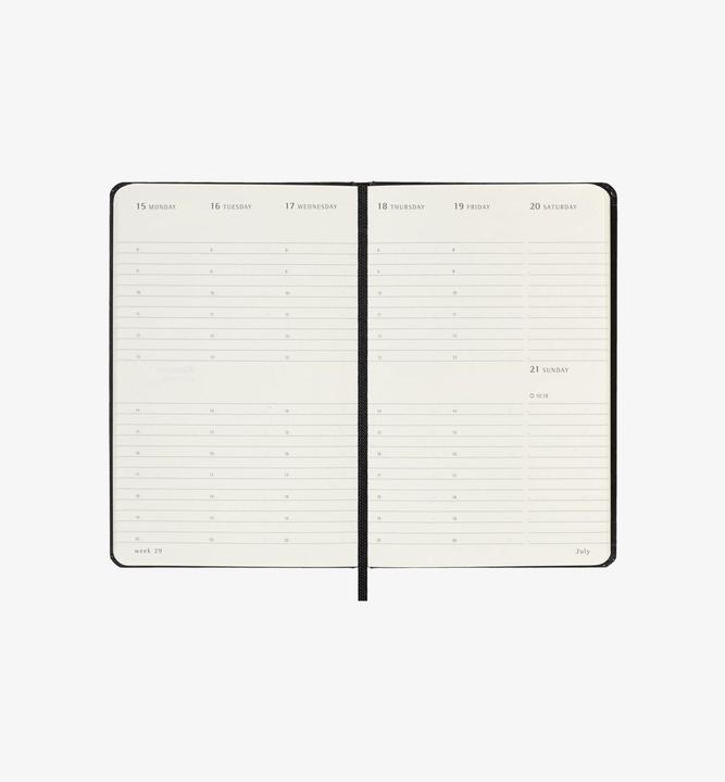Image du produit Moleskine Agende tascabili Hard Cover Weekly (9 x 14 cm, Couverture rigide, Anglais)