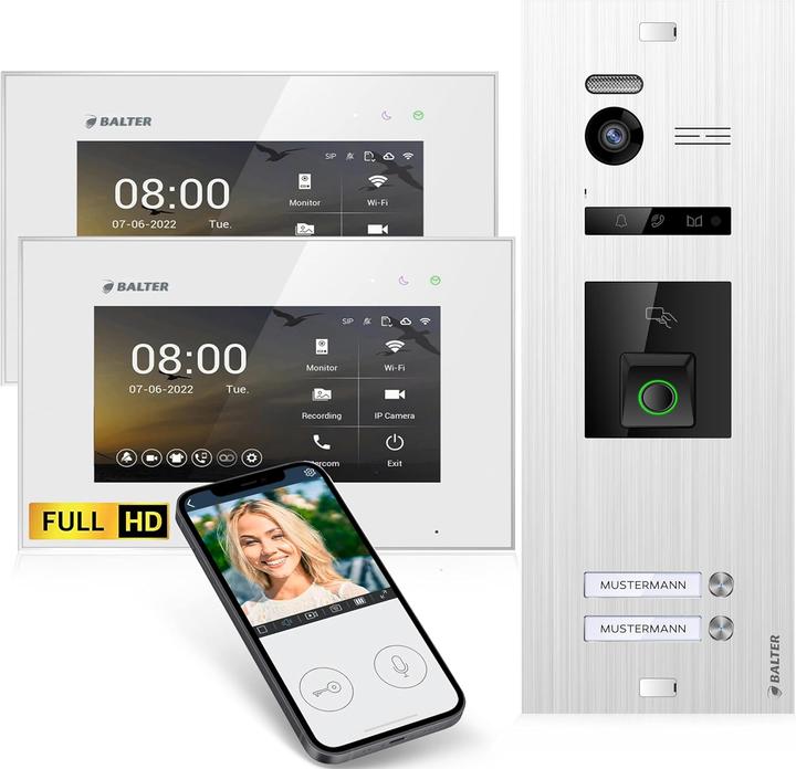 Produktbild Balter EVO-HD Video Türsprechanlage mit Fingerabdruckscanner