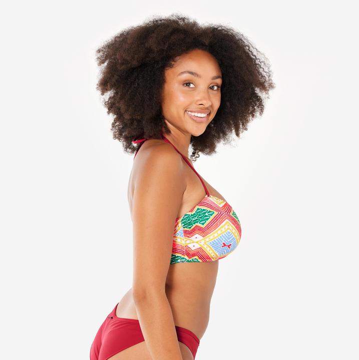 Image du produit Olaian Haut de maillot bandeau surf Femme - Lori sangria rouge (75 B)