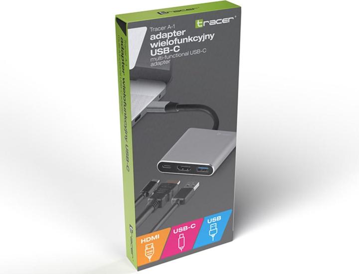 Immagine prodotto Tracer A-1 USB 3.2 Gen 1 (3.1 Gen 1) Type-C Alluminio (USB-C, 3 Porti)
