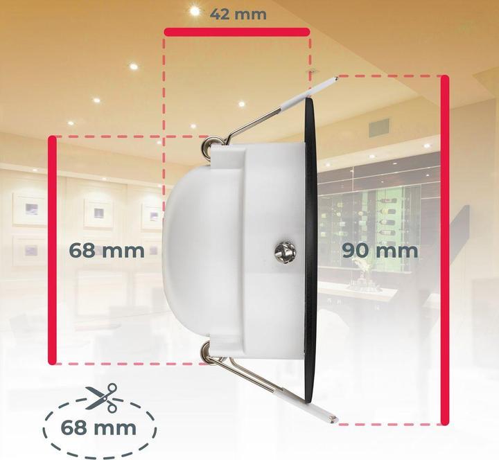 Produktbild B.K.Licht LED Einbauleuchten, 5er-Set, IP65, schwarz, 5xLED-Platine/4,9W (480 lm)